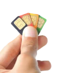 Holding three sim cards